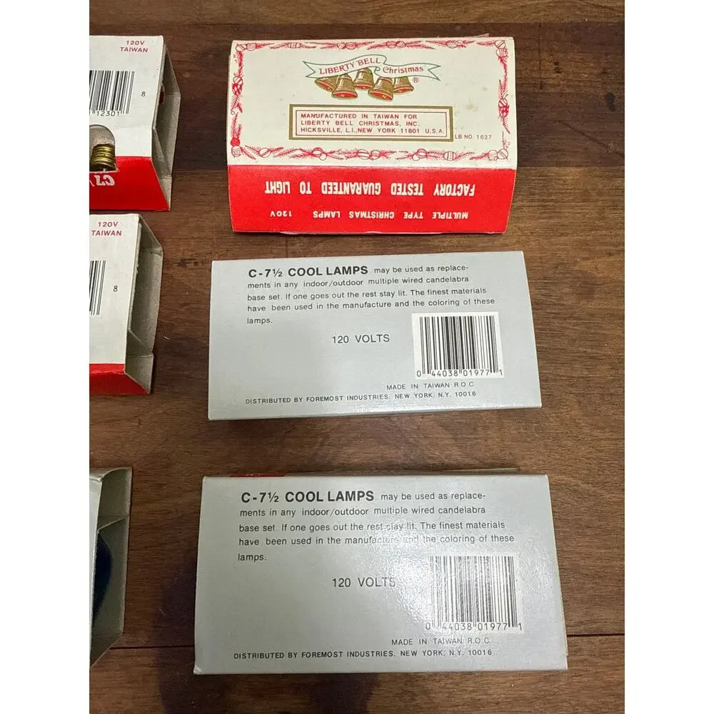 Noma / Liberty Bell / Trim-A-Tree Vintage NOS C-71/2 Christmas Replacement Bulbs